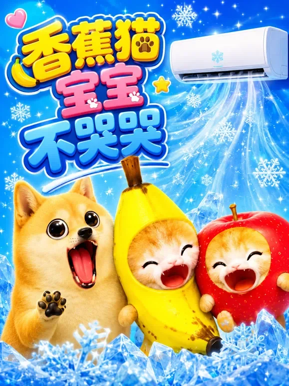 香蕉猫宝宝不哭哭（第1季）动漫海报