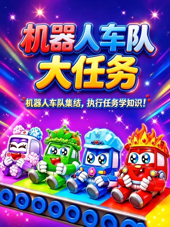 机器人车队大任务动漫海报