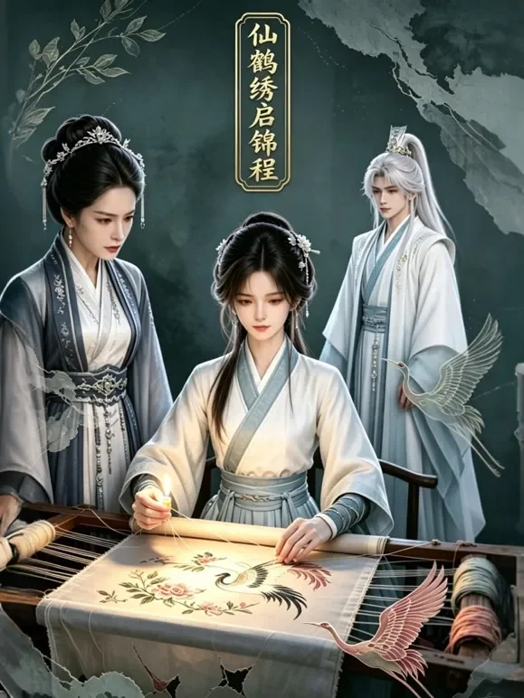 仙鹤绣启锦程动漫海报