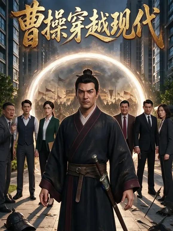 曹操穿越现代动漫海报