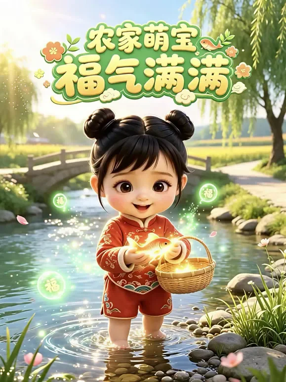 农家萌宝福气满满动漫海报