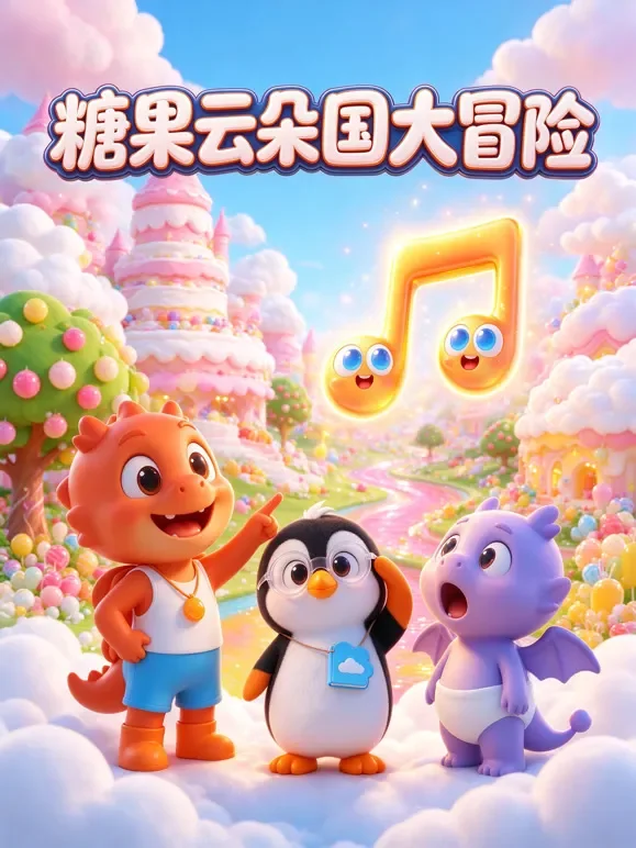 糖果云朵国大冒险动漫海报