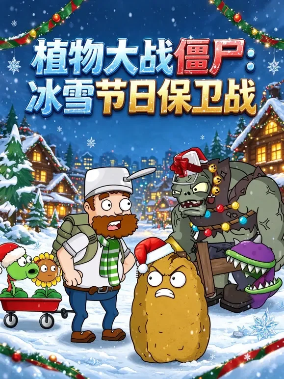 植物大战僵尸：冰雪节日保卫战动漫海报