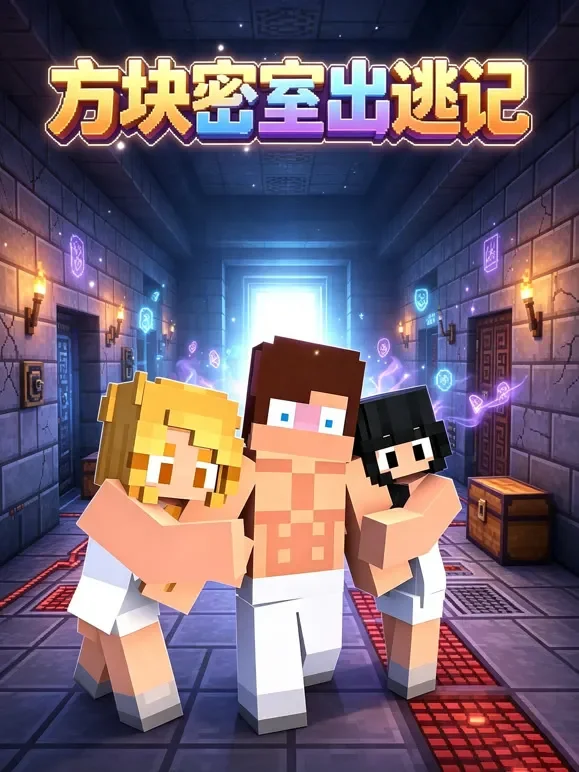 方块密室出逃记动漫海报