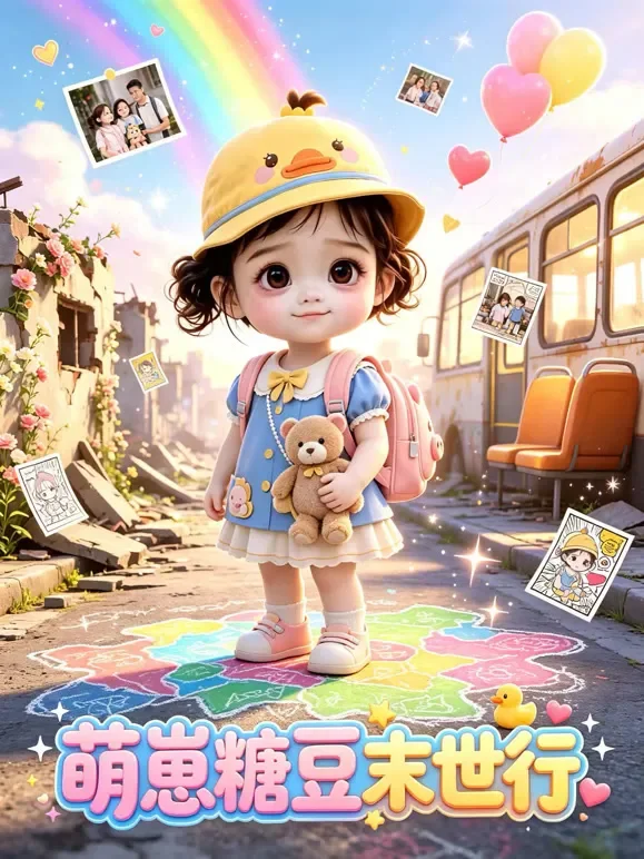 萌崽糖豆末世行动漫海报