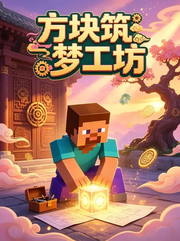方块筑梦工坊动漫海报