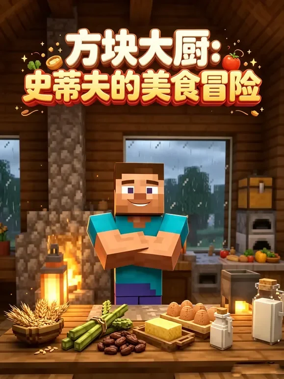方块大厨：史蒂夫的美食冒险动漫海报