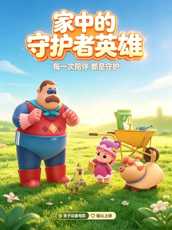 家中的守护者英雄动漫海报