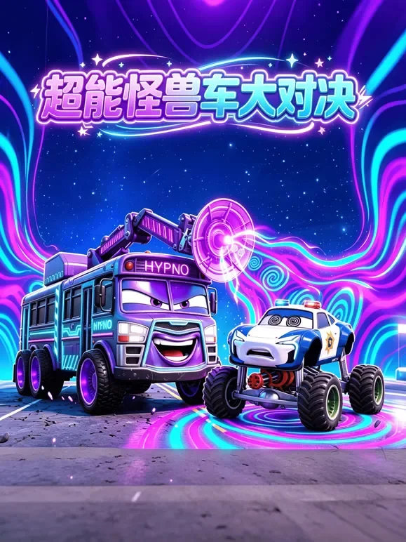 超能怪兽卡车大对决动漫海报