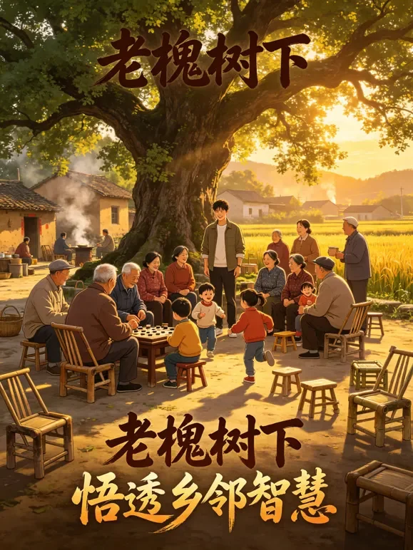 老槐树下悟透乡邻智慧动漫海报