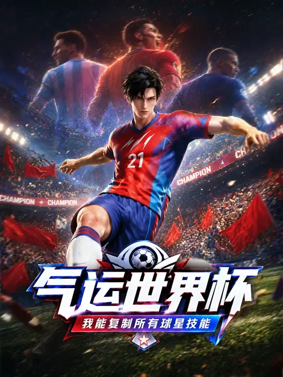 气运世界杯，我能复制所有球星技能动漫海报