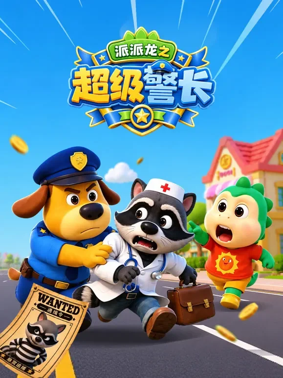 派派龙之超级警长动漫海报