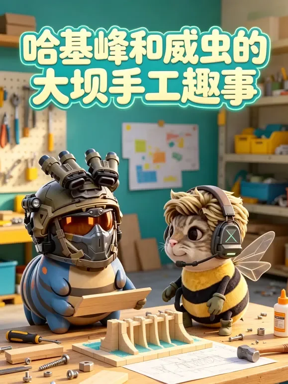 哈基蜂和威虫的大坝手工趣事动漫海报