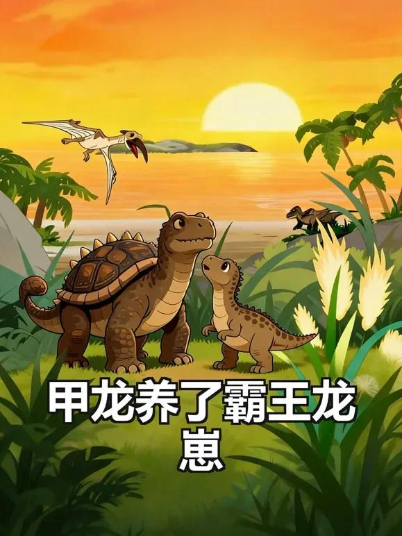 甲龙养了霸王龙崽动漫海报