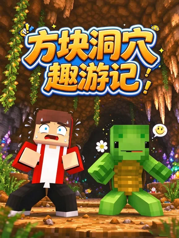 方块洞穴趣游记动漫海报