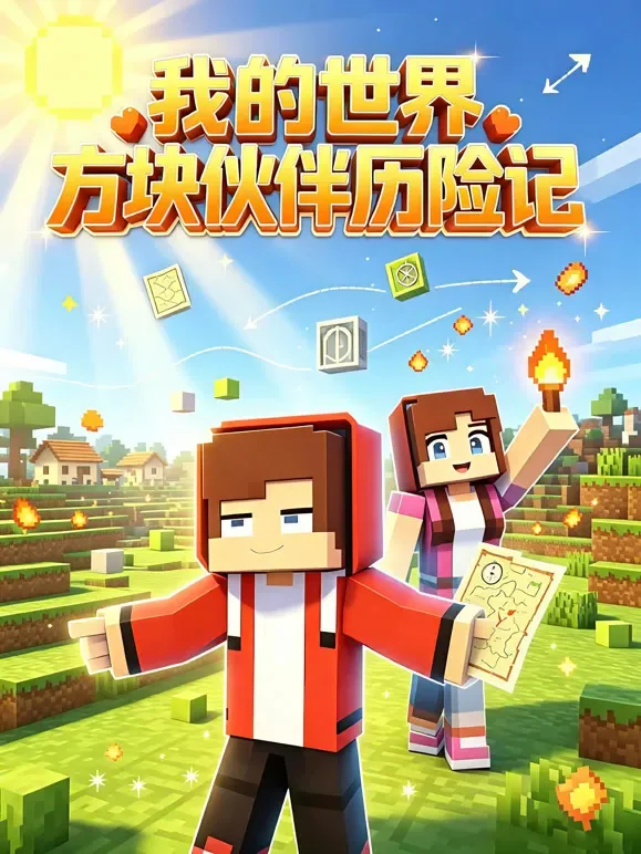 我的世界方块伙伴历险记动漫海报