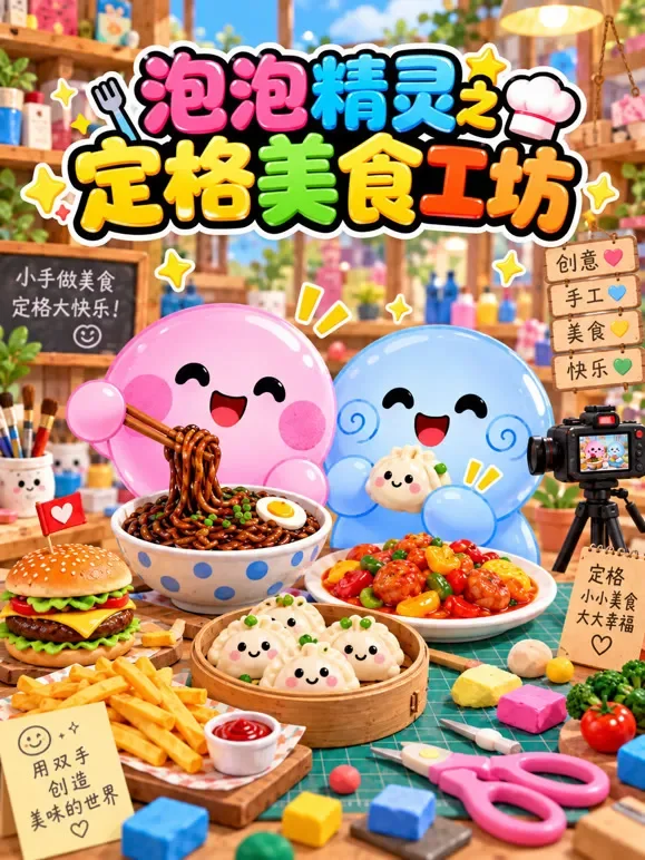 泡泡精灵之定格美食工坊动漫海报