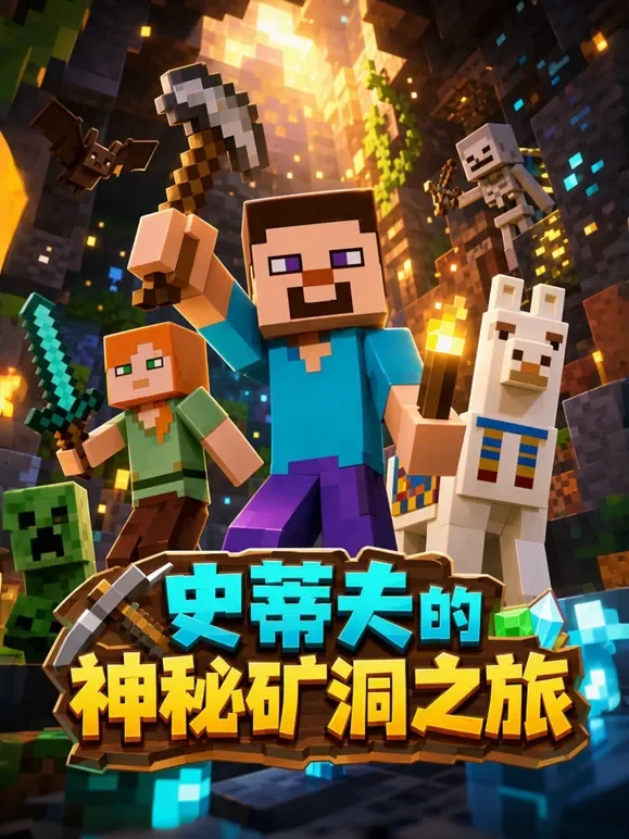 史蒂夫的神秘矿洞之旅动漫海报