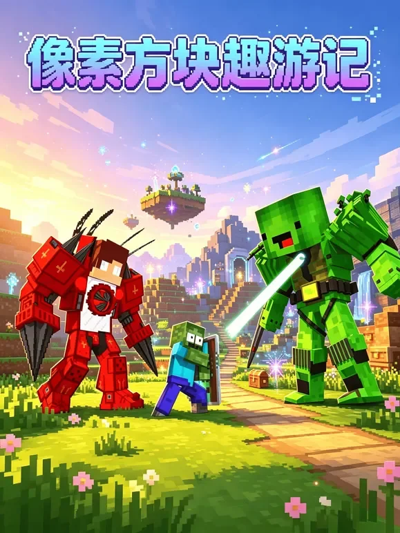 像素方块趣游记动漫海报