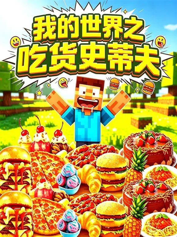 我的世界之吃货史蒂夫动漫海报