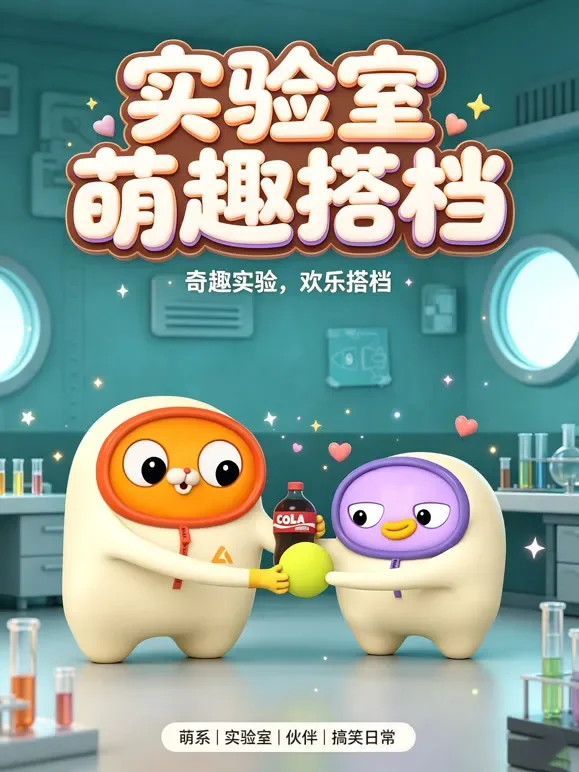 实验室萌趣搭档动漫海报