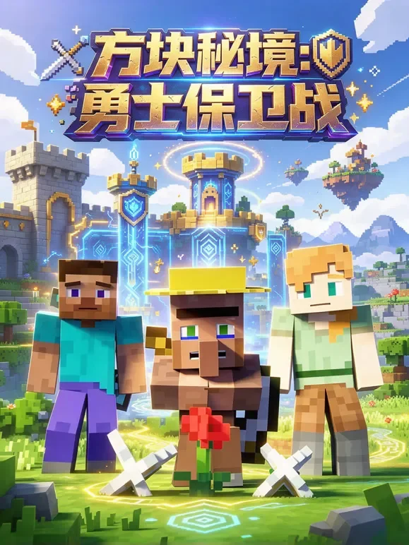 方块秘境：勇士保卫战动漫海报