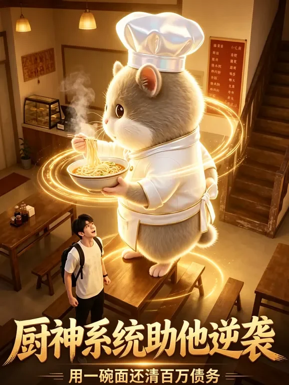 厨神系统助他逆袭，用一碗面还清百万债务动漫海报
