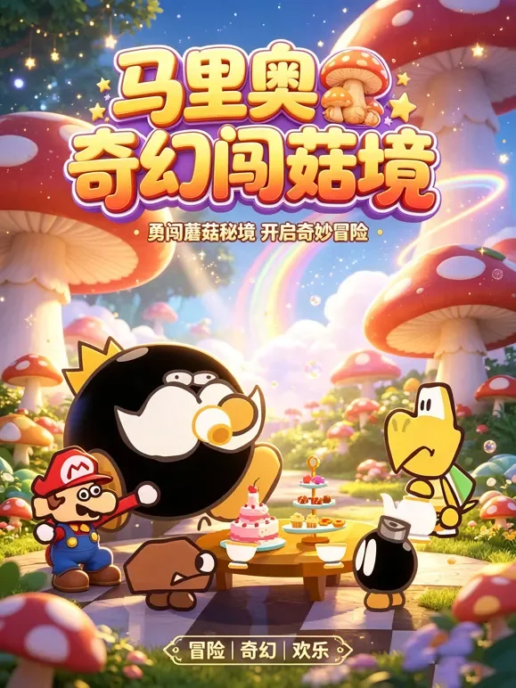 马里奥奇幻闯菇境动漫海报