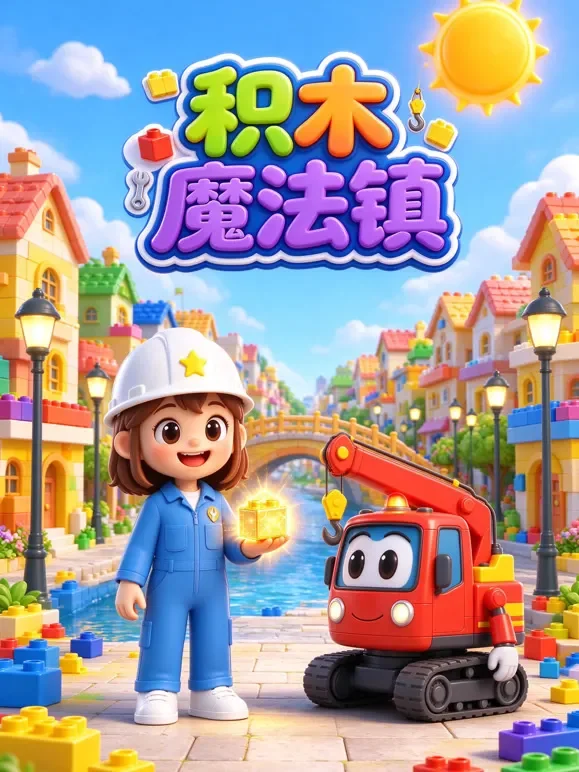 积木魔法镇动漫海报