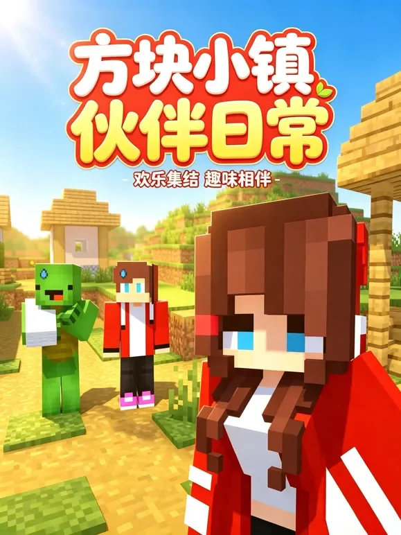 方块小镇伙伴日常动漫海报