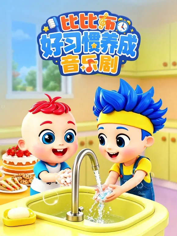 比比布好习惯养成音乐剧动漫海报