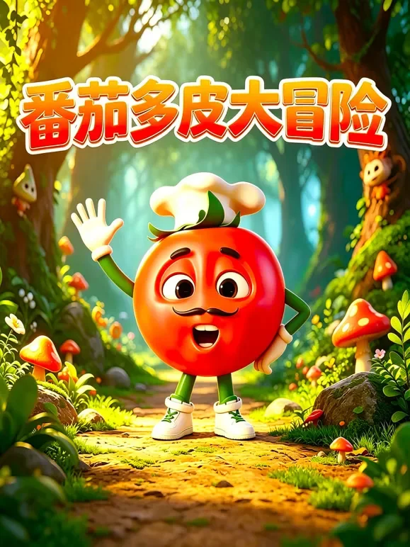 番茄多皮大冒险动漫海报