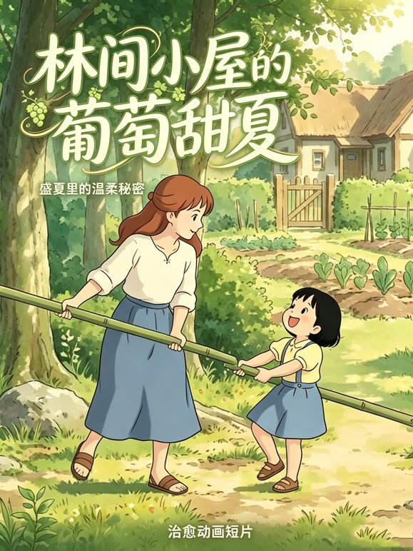 林间小屋的葡萄甜夏
