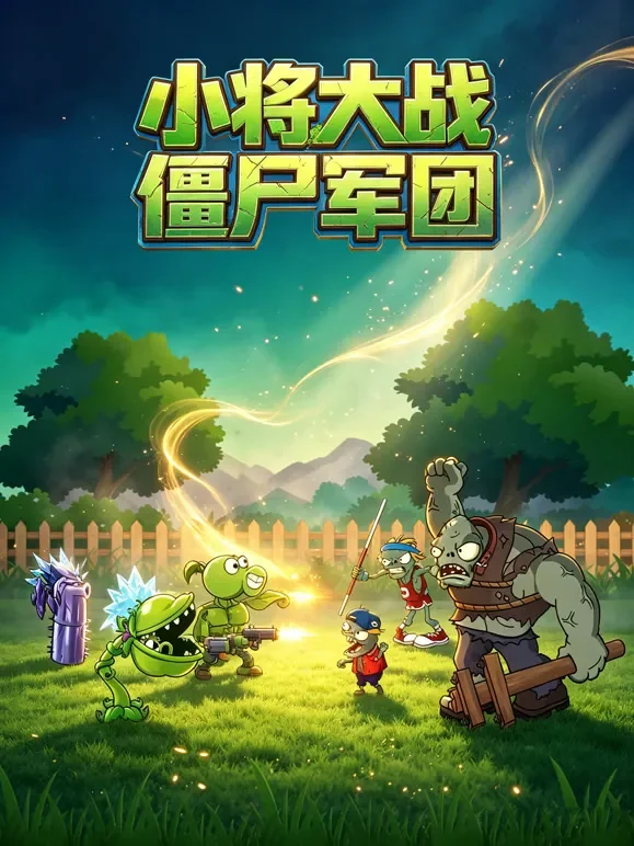 小将大战僵尸军团动漫海报
