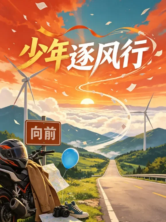 少年逐风行动漫海报