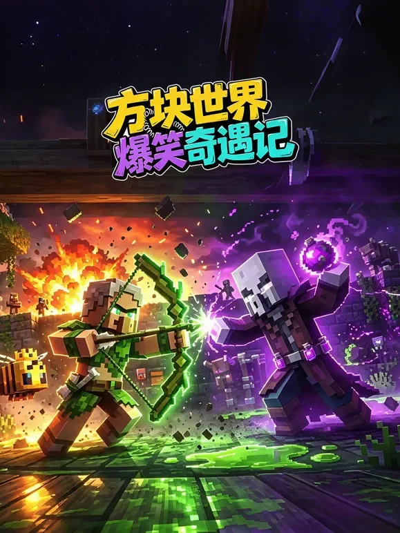 方块世界爆笑奇遇记动漫海报