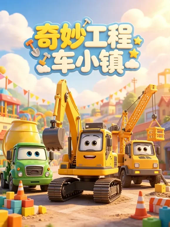 奇妙工程车小镇动漫海报
