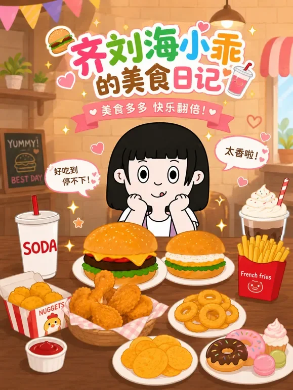 齐刘海小乖的美食日记动漫海报