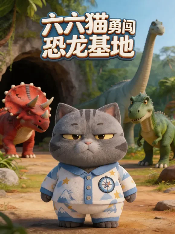 六六猫勇闯恐龙基地动漫海报