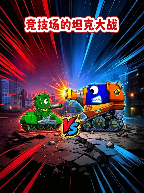竞技场的坦克大战动漫海报