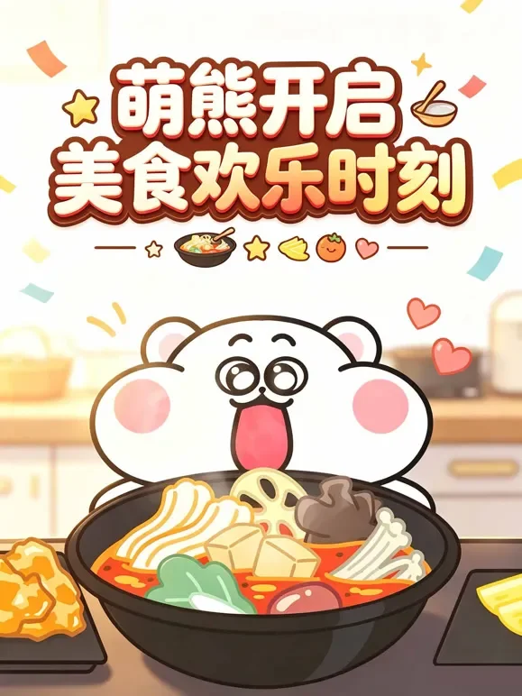 萌熊开启美食欢乐时刻动漫海报