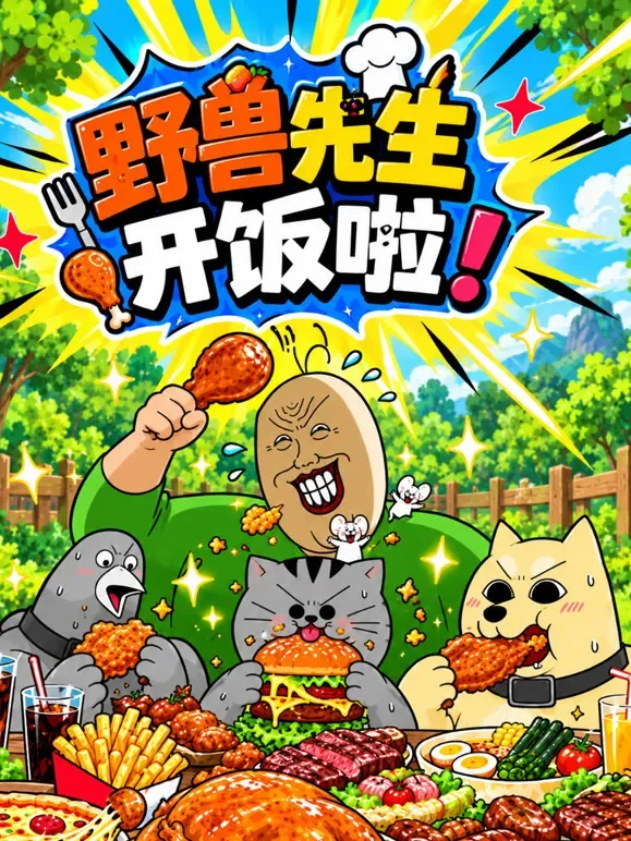 野兽先生开饭啦动漫海报