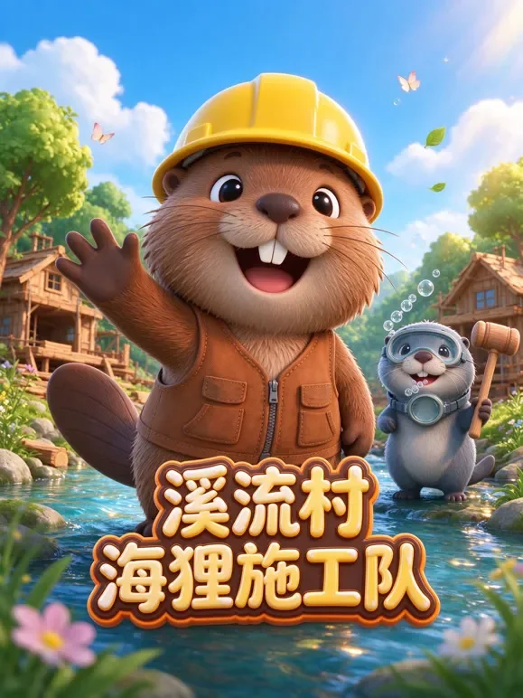 溪流村海狸施工队动漫海报