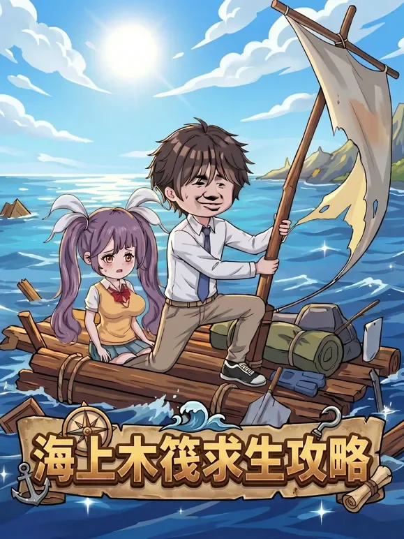海上木筏求生攻略动漫海报