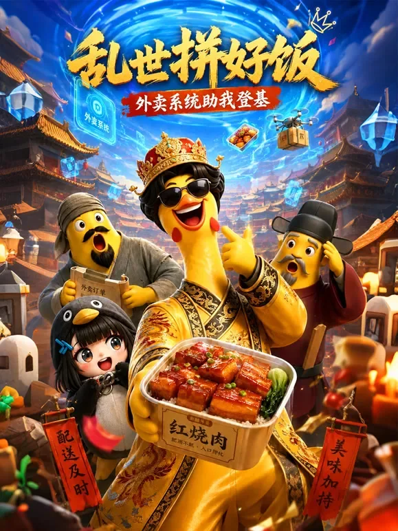 乱世拼好饭外卖系统助我登基动漫海报