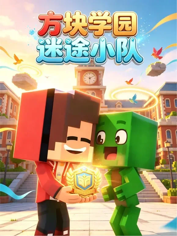方块学园迷途小队动漫海报