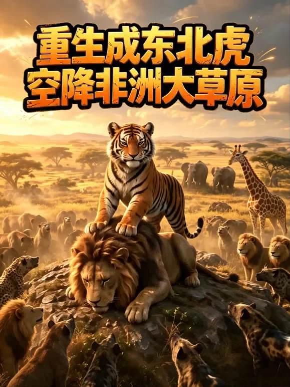 重生成东北虎空降非洲大草原动漫海报