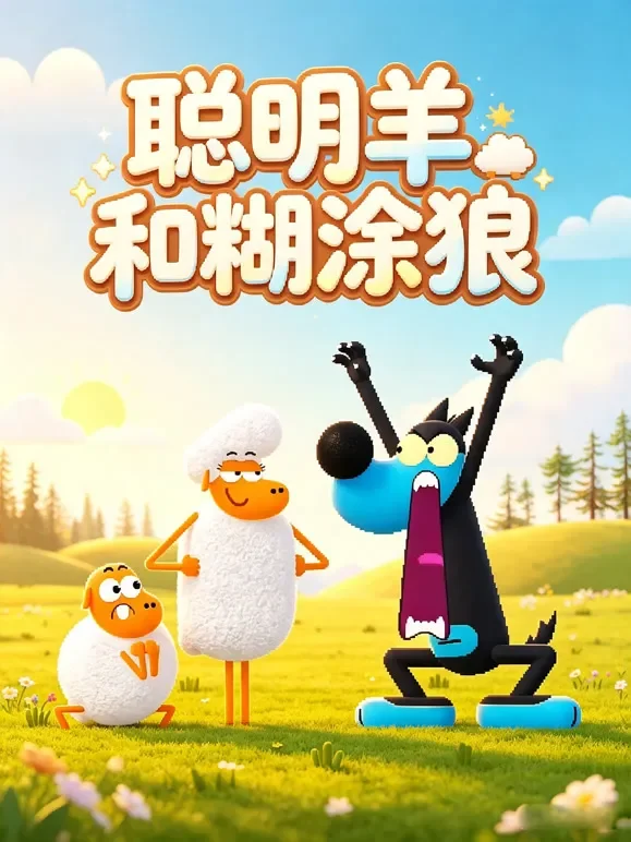 聪明羊和糊涂狼动漫海报