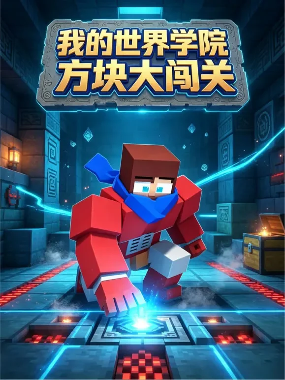 我的世界学院方块大闯关动漫海报
