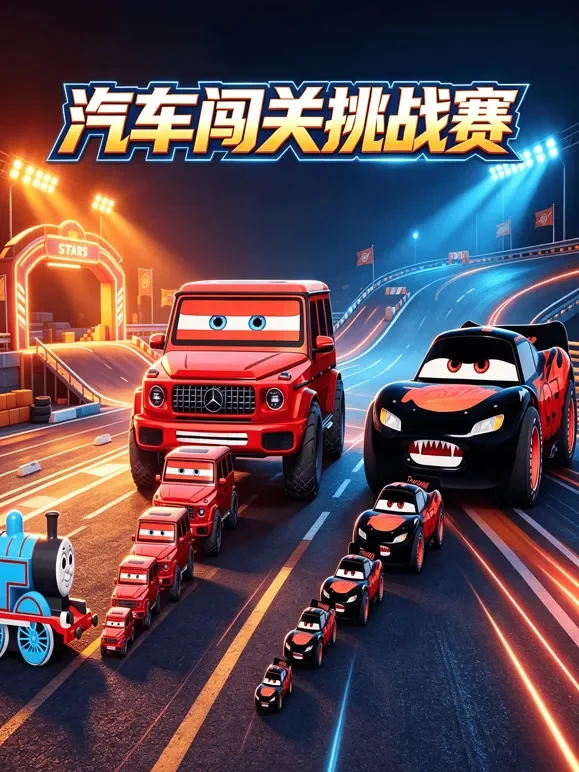 汽车闯关挑战赛动漫海报